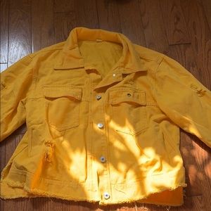 Yellow jean jacket